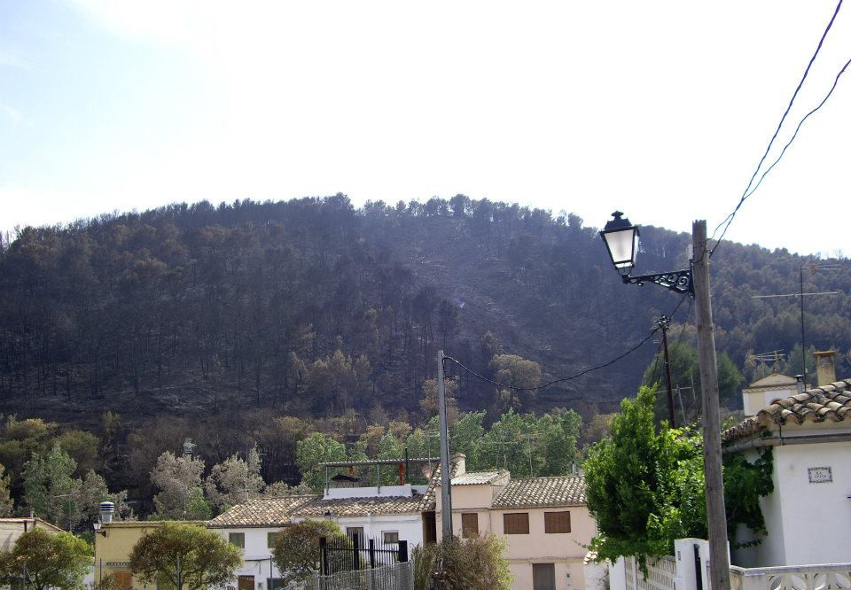 fografias del incendio de 2012 en Artaj