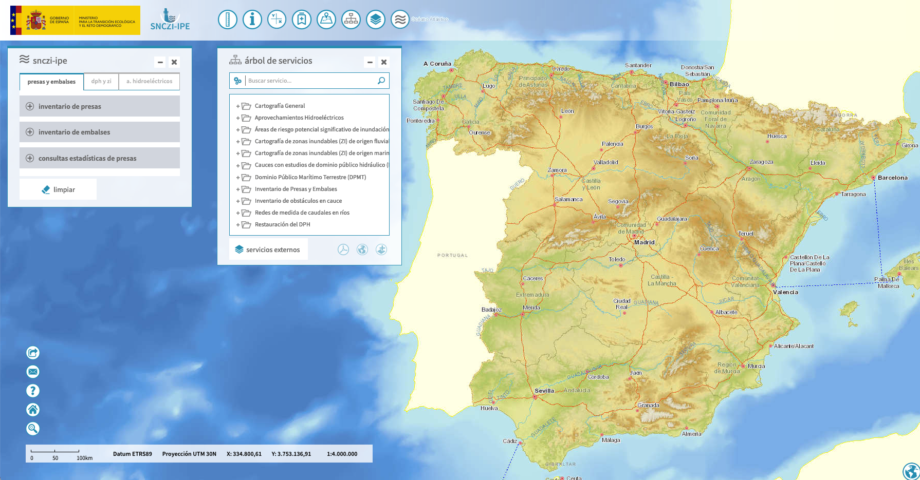 Mapa de MITECO